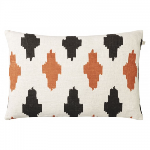 Ikat Agra Orange/Brown Cushion Cover